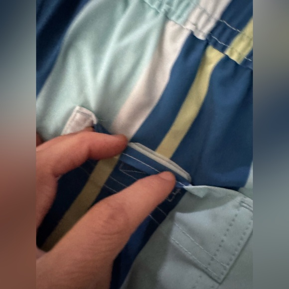 NWOT- ABERCROMBIE & FITCH Youth Boys Swim Shorts Blue Stripe - Picture 8 of 11